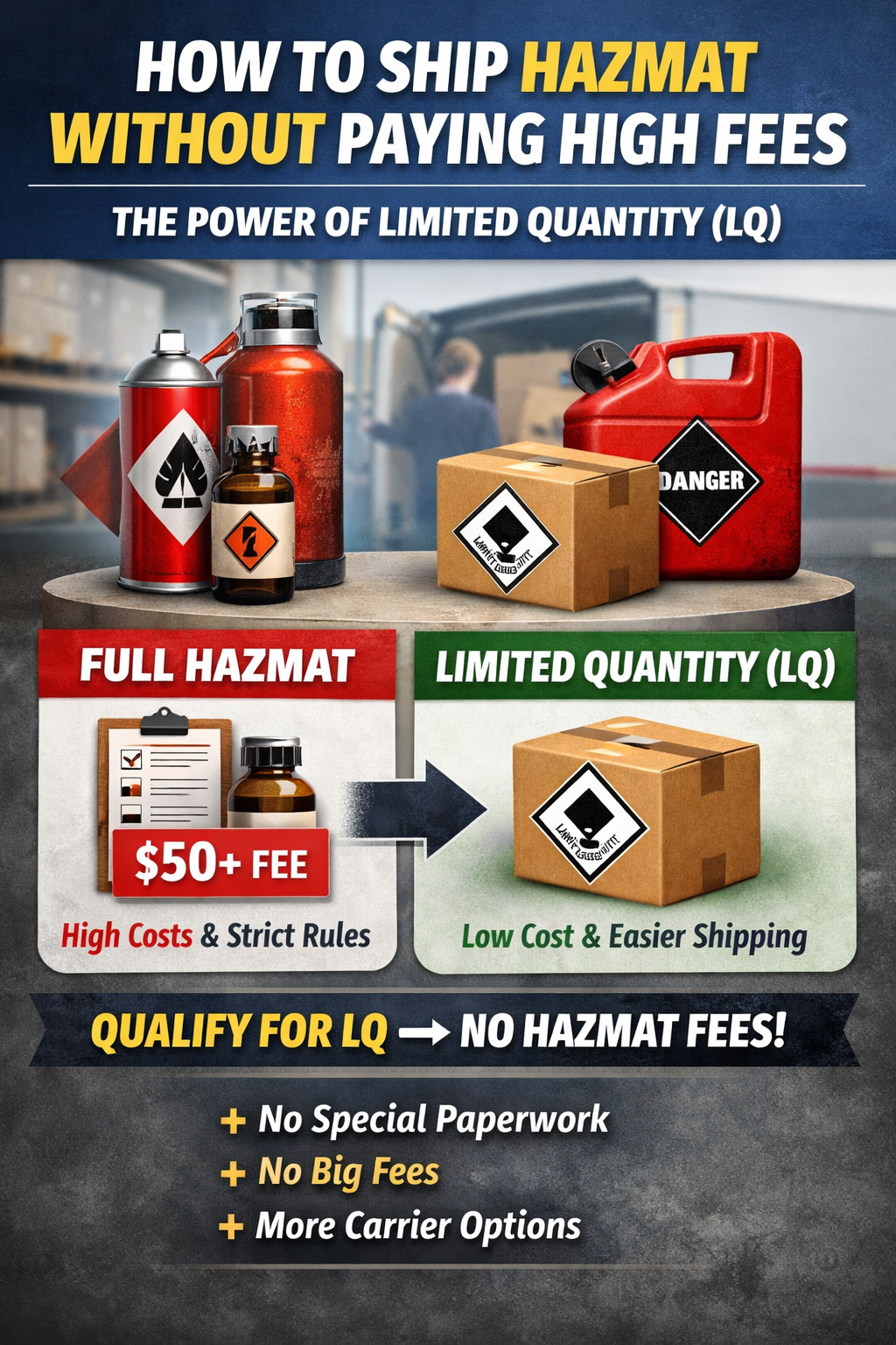 How to Ship Hazmat Without Paying High Fees: The Power of Limited Quantity (LQ) for 3PL Fulfillment
