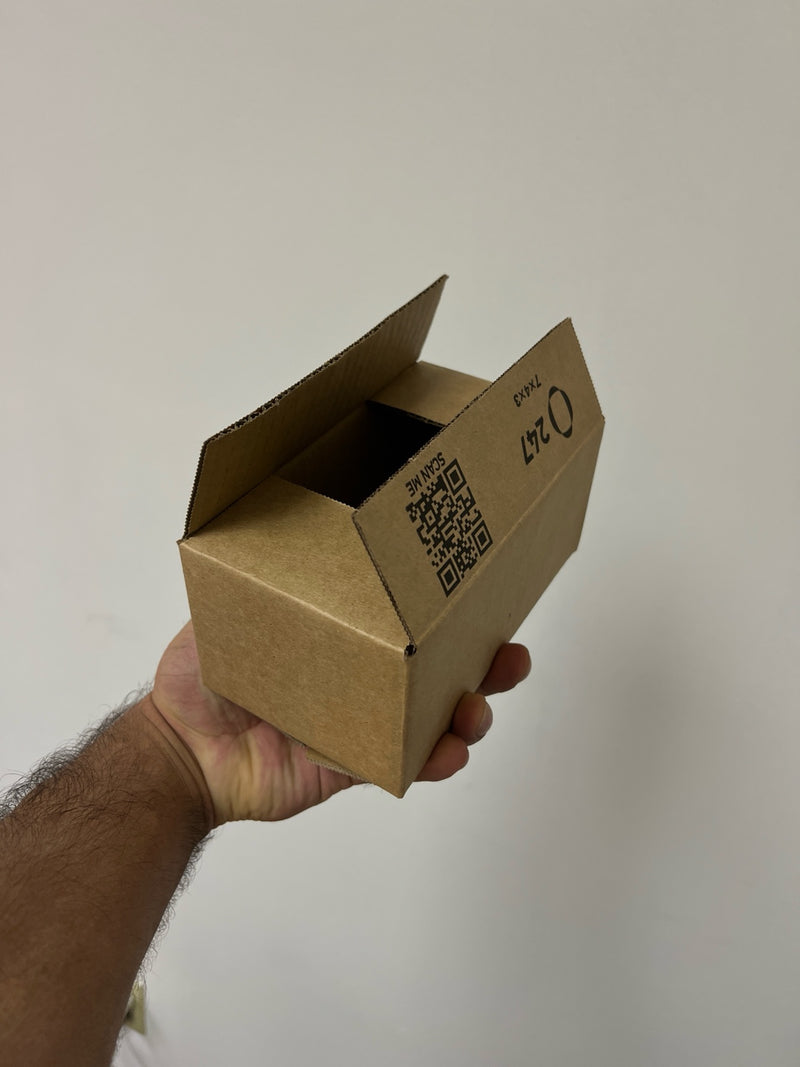 7×4×3 Kraft Mailer Boxes — 247 Fulfillment Branded (Bundle of 500 / 1000 / 2500)